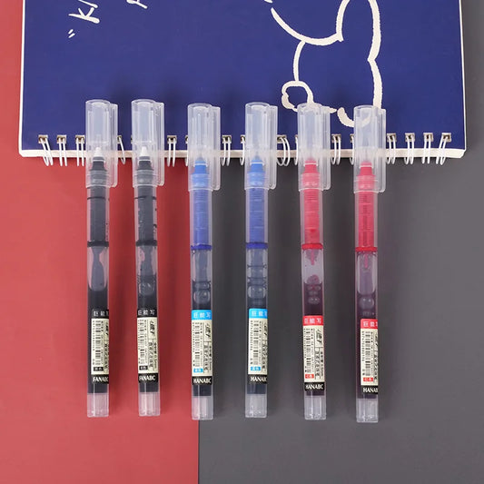 New 10Pcs High Quality Needle Type Gel Pens Straight Liquid Ballpoint Pen Kawaii Stationery School Office Supplies Writing